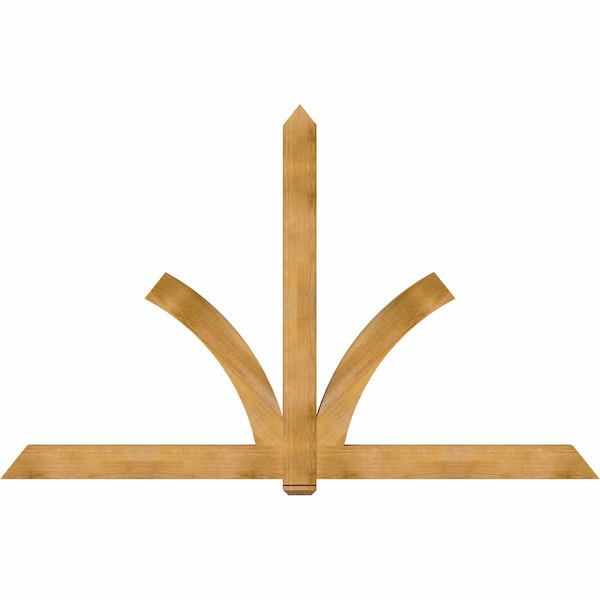 Ekena Millwork Redmond Rough Sawn Timber Gable Bracket, Western Red Cedar, 108"W x 68"H x 4"D x 6"F, 15/12 Pitch GBW108X68X0406RED00RWR - main